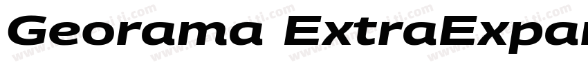 Georama ExtraExpanded SemiBold字体转换